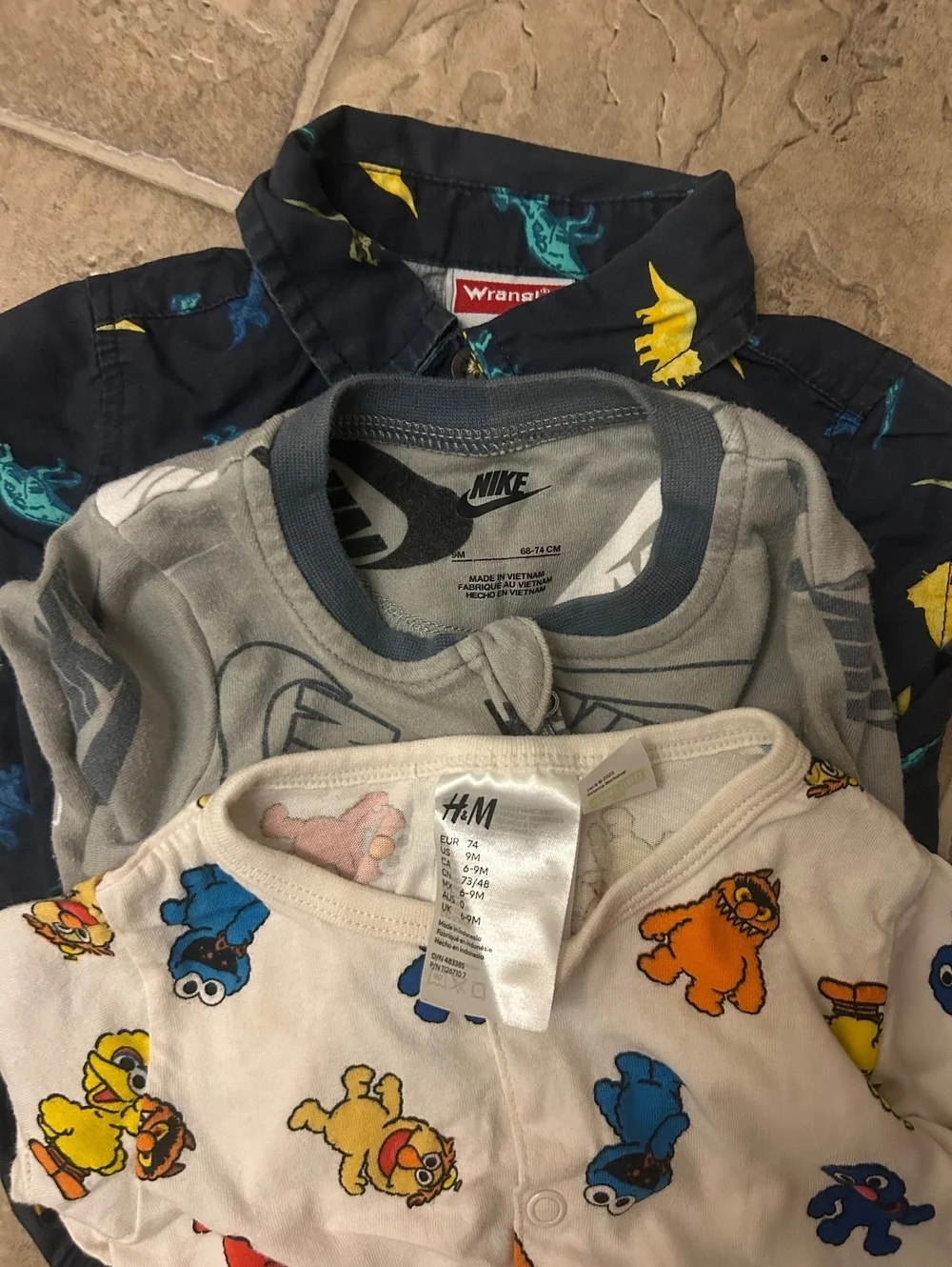 Baby Boy 9M Clothes Bundle 8 Pc Nike Gap H&M Carters Sesame Street Football